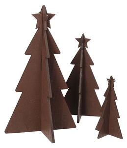Dekoracja Rustic Trees 3 szt. brown
