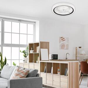 Plafon sufitowy LED LAMKUR Gemma LM-FL-2.227 49908 z wiatrakiem Biało-czarny