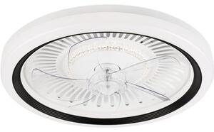 Plafon sufitowy LED LAMKUR Gemma LM-FL-2.227 49908 z wiatrakiem Biało-czarny