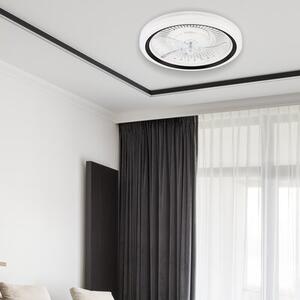 Plafon sufitowy LED LAMKUR Gemma LM-FL-2.227 49908 z wiatrakiem Biało-czarny