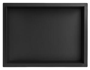 Półka łazienkowa wnękowa HYDROSAN UNO-BL-45X30X10 Czarny mat 45x30x10 cm