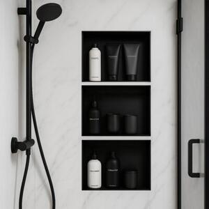 Półka łazienkowa wnękowa HYDROSAN UNO-BL-45X30X10 Czarny mat 45x30x10 cm