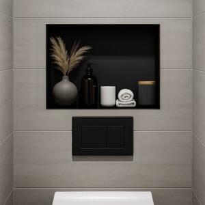 Półka łazienkowa wnękowa HYDROSAN UNO-BL-45X30X10 Czarny mat 45x30x10 cm