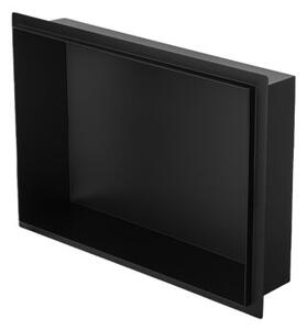 Półka łazienkowa wnękowa HYDROSAN UNO-BL-45X30X10 Czarny mat 45x30x10 cm