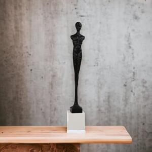 Nowoczesna Rzeźba Dekoracyjna Wysoka 46cm - Czarny Metal Figurka Mężczyzny