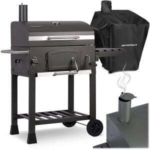 Grill węglowy ogrodowy Berdsen BD-891 komin żeliwny ruszt termometr + pokrowiec