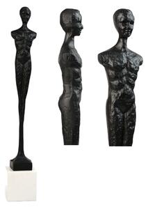 Nowoczesna Rzeźba Dekoracyjna Wysoka 46cm - Czarny Metal Figurka Mężczyzny