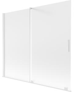Mexen Velar parawan nawannowy 2-skrzydłowy rozsuwany 180 x 150 cm, szron, biały - 896-180-000-31-20