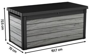 Skrzynia ogrodowa KETER Signature Deco 570L Szary