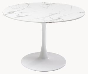 Okrągły stół do jadalni z blatem z marmuru Veneto, Ø 110 cm