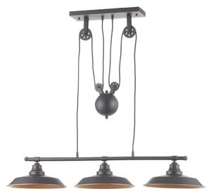 Lampa Wisząca Westinghouse, Iron Hill, ściemnialny, czarny, salon, metal, industrialny