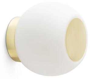 Lampa Ścienna FARO BARCELONA, Moy, złoty | mosiężny, salon, szkło, nowoczesny