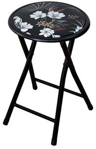 Taboret składany PATIO 47517 Flower Czarny