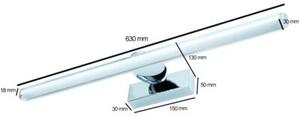 Kinkiet nad lustro LED Sirius 12W 60 cm chrom ID-9080 Idealed