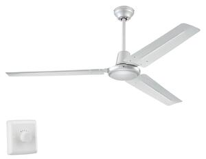 Wentylator sufitowy Industrial, srebrny, cichy, 142 cm, Westinghouse Westinghouse, Industrial, szary, salon, metal, nowoczesny