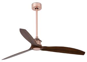 Wentylator sufitowy Just Fan, średnica 128 cm, miedź/orzech FARO BARCELONA, Just Fan, drewniany, salon, tworzywo sztuczne, nowoczesny