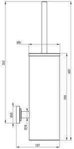 Szczotka WC DEANTE Temisto ADT 0721 Chrom