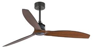 Wentylator sufitowy Just Fan M, średnica 128 cm, czarny/ciemne drewno FARO BARCELONA, Just Fan M, czarny, salon, metal