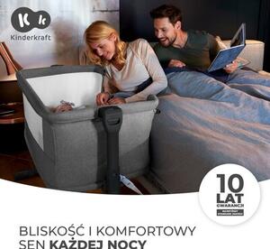 Łóżeczko dostawne KINDERKRAFT Neste Grow Jasnoszary