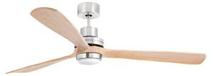 Wentylator sufitowy LED Lantau-G, średnica 168 cm, sosna FARO BARCELONA, Lantau-G, drewniany, salon, drewno, nowoczesny