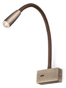 Lampa Ścienna FARO BARCELONA, Lead, brąz rdzawy, sypialnia, nowoczesny