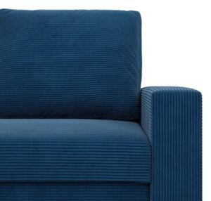 Sofa dwuosobowa, BLOM, sztruks, 148x87x90 cm, granatowy | TYLETEGOTU