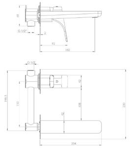 Bateria umywalkowa DEANTE Hiacynt BQH 054L Chrom