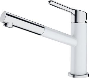 Bateria kuchenna stojÄ ca FRANKE Orbit pull-out z wyciÄ ganÄ wylewkÄ Chrom/biaÅy 115.0623.139