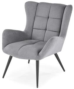 Popielaty wypoczynkowy fotel uszak C5-B36