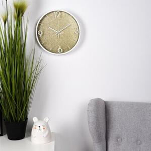 Zegar ścienny złoty biały 29,5 cm