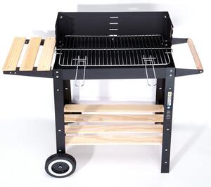 Grill ogrodowy węglowy GOCKOWIAK Paril na kółkach, półki boczne, regulacja wysokości