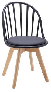 Czarne krzesło patyczak w stylu retro modern - Melba