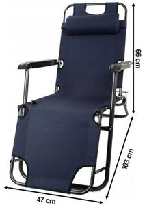 Leżak BLACK FOREST L-0279G Granatowy