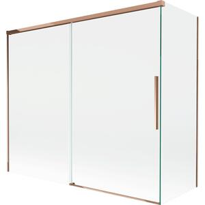 Mexen Rox parawan nawannowy 2-skrzydłowy rozsuwany 180 + 90 x 150 cm, transparent, różowe złoto - 8C9-180-090-60-00