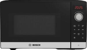 Kuchenka mikrofalowa BOSCH FFL023MS2 Serie 2 800W średnica 27 cm pojemność 20L Hydroliza QuickStart Czarno-srebrny