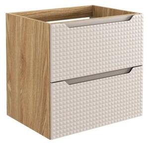 Szafka pod umywalkę LUXOR BEIGE 82-60-2S 60cm dąb olejowany/beżowa