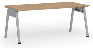 Biurko PRIMO GAMMA, 1800 x 900 mm, podstawa szara, buk