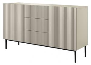Komoda z szufladami Nicole 150 cm - kaszmir / czarne nóżki