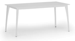 Stół konferencyjny do biura PRIMO OMEGA, 160x80 cm, biała podstawa, biały