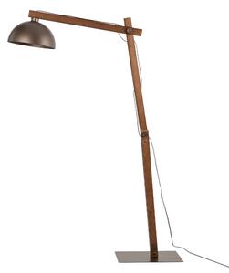 Brązowa drewniana lampa stojąca Oslo TK - regulowana