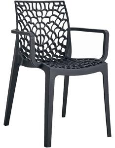 Ażurowe krzesło kawiarniane z podłokietnikami Okin
