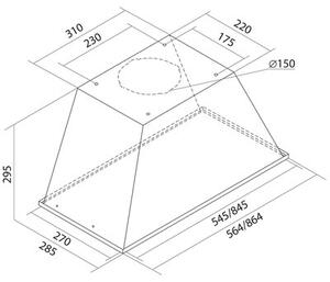 Okap AFRELLI AW-9R Prima Glass 60 BiaÅy 639m3/h 64dB klasa B