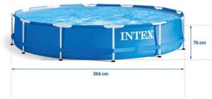 Basen ogrodowy stelażowy Intex 366x76 cm 6w1 zestaw z pokrywą