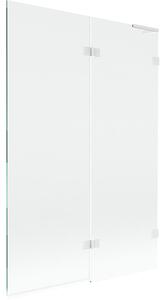 Mexen Lunar L parawan nawannowy 2-skrzydłowy prawy 120 x 150 cm, transparent, biały - 897L-120-100-20-00-P