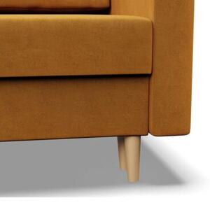 Sofa rozkÅadana, MILO, velvet, 152x92x92 cm, Å¼Ã³Åty | TYLETEGOTU