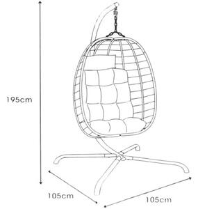 Fotel wiszący PROGARDEN 852227 Brązowy