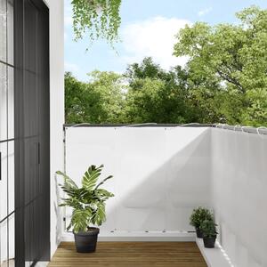 Parawan balkonowy, biały, 120x700 cm, 100% poliester Oxford