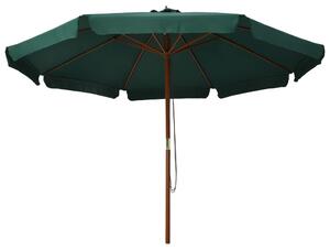Parasol ogrodowy na drewnianym słupku, 330 cm, zielony
