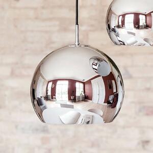 Lampa wisząca FRANDSEN Kula, kolor błyszczący chrom, Ø 18 cm