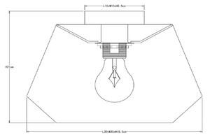 Lucide Lampa sufitowa Jessica, czarna, Ø 30 cm, bawełna